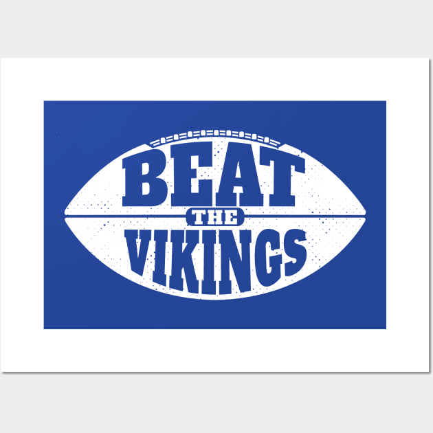 Beat the Vikings // Vintage Football Grunge Gameday Wall Art by SLAG_Creative